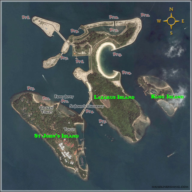 Map of St John's and Lazarus Island